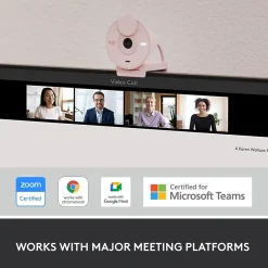 Outlet Logitech Brio 300 Full HD 1080p Webcam, 2 Megapixels, Rose (960-001447)