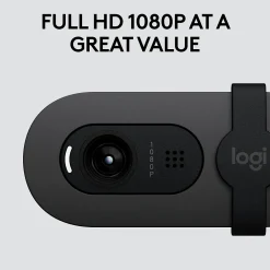 Sale Logitech Brio 105 Full HD 1080p Webcam, 2 Megapixels, Black (960-001579)