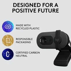 Sale Logitech Brio 105 Full HD 1080p Webcam, 2 Megapixels, Black (960-001579)