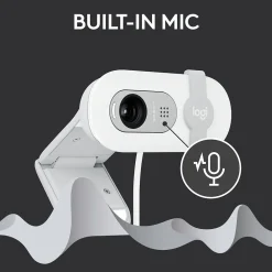 Sale Logitech Brio 100 HD 1080p Webcam, 2 Megapixels, (960-001616) Off-White