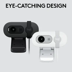 Sale Logitech Brio 100 HD 1080p Webcam, 2 Megapixels, (960-001616) Off-White