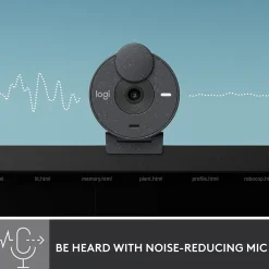 Hot Logitech Brio 300 HD 1080p Webcam, 2 Megapixels, Graphite (960-001497)