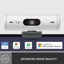 Hot Logitech Brio 500 HD Webcam, 4 Megapixels, (960-001427) Off-White