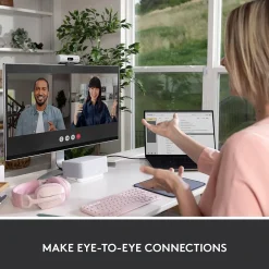 Hot Logitech Brio 500 HD Webcam, 4 Megapixels, (960-001427) Off-White