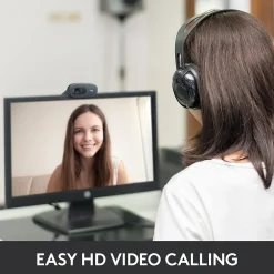 Discount Logitech C270 HD Webcam with Noise-Reducing Mics for Video Calls