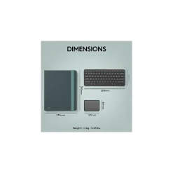 Casa Pop-Up Desk Work From Home Kit: Laptop Stand, Keyboard, Touchpad & Storage, Classic Chic (920-011236)<Logitech Online