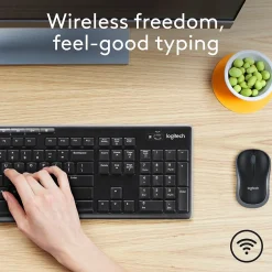 Discount Logitech Combo MK270 Wireless Keyboard & Mouse, Black (920-004536)
