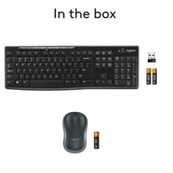 Discount Logitech Combo MK270 Wireless Keyboard & Mouse, Black (920-004536)