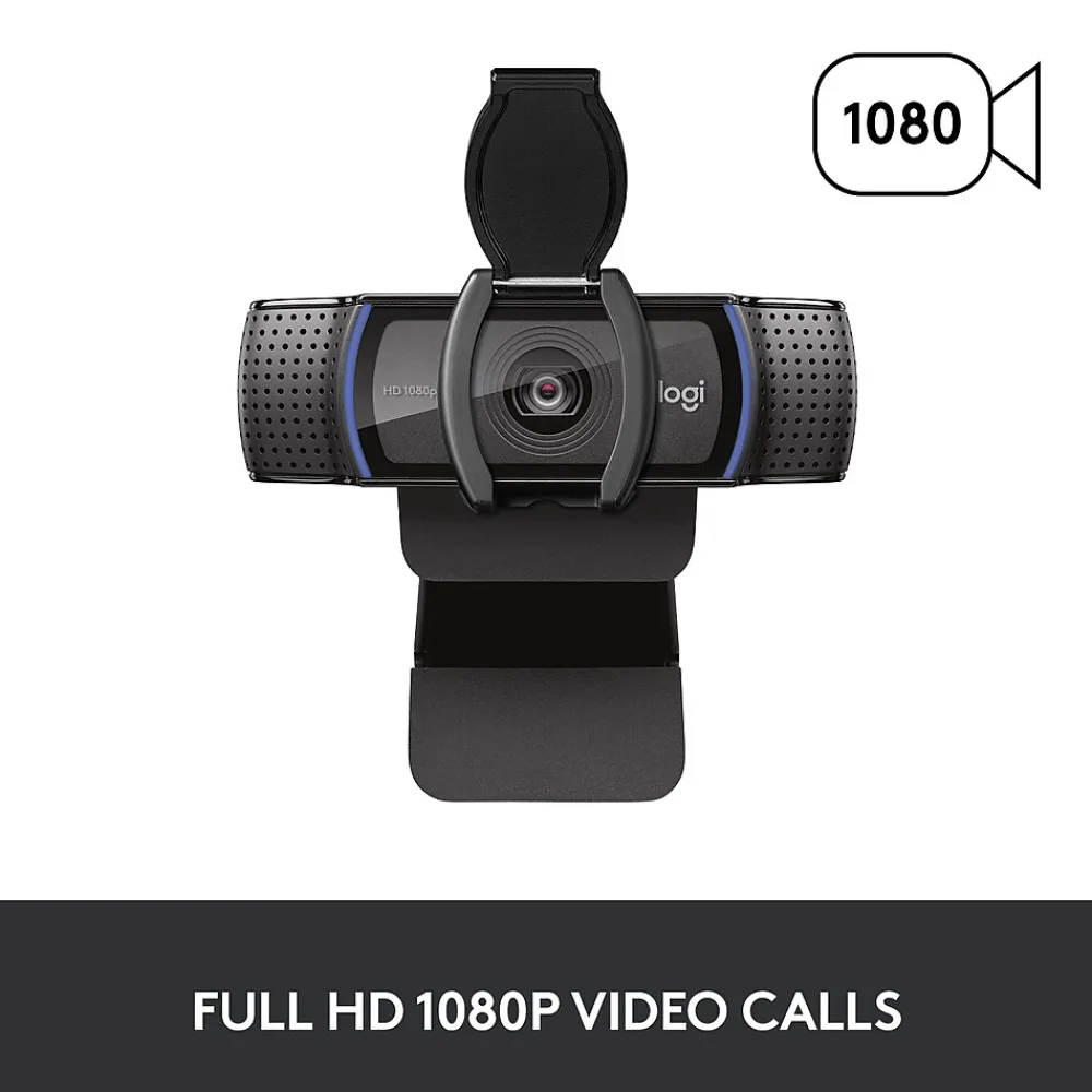 Best Logitech C920S Pro 1080p HD Webcam, Black (960-001257)
