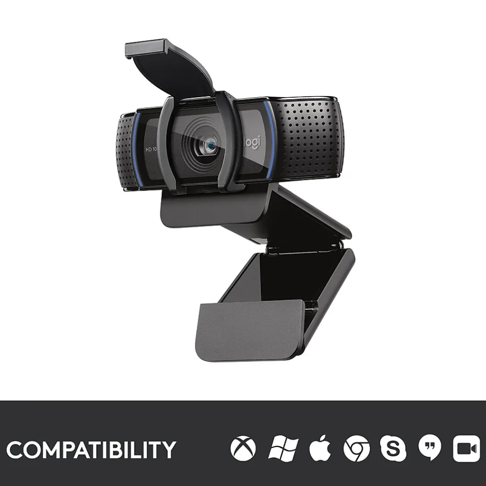 Best Logitech C920S Pro 1080p HD Webcam, Black (960-001257)