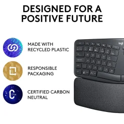 Outlet Logitech ERGO K860 Wireless Keyboard, Graphite (920-009166)