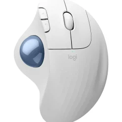 Outlet Logitech Ergo M575S Wireless Ergonomic Optical USB Mouse, Off-White/Blue (910-007028)
