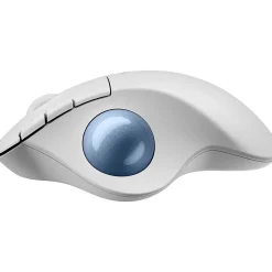 Outlet Logitech Ergo M575S Wireless Ergonomic Optical USB Mouse, Off-White/Blue (910-007028)