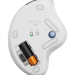 Outlet Logitech Ergo M575S Wireless Ergonomic Optical USB Mouse, Off-White/Blue (910-007028)