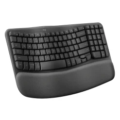 New Logitech Ergo Series Wave Keys Wireless Ergonomic Keyboard, Graphite (920-011898)