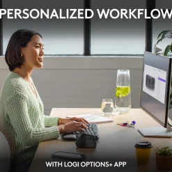 New Logitech Ergo Series Wave Keys Wireless Ergonomic Keyboard, Graphite (920-011898)