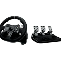 Hot Logitech G G920 Driving Force 941-000121 Gaming Steering Wheel Xbox One & PC, Cable, Black