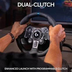 Hot Logitech G G923 TRUEFORCE Sim Racing Wheel and Pedals for PS5, PS4 and PC, Black (941-000147)