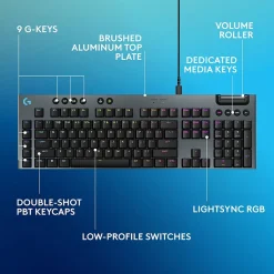 New Logitech G G915 X Linear Gaming Mechanical Keyboard, Black (920-012950)