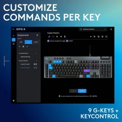 New Logitech G G915 X Linear Gaming Mechanical Keyboard, Black (920-012950)