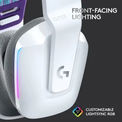Outlet Logitech G Series G733 Wireless Over-the-Ear Gaming Headset, (981-000882) White