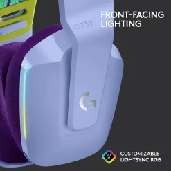 Hot Logitech G Series G733 Wireless Over-the-Ear Gaming Headset, (981-000889) Lilac