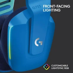 Discount Logitech G Series G733 Wireless Over-the-Ear Gaming Headset, Blue (981-000942)
