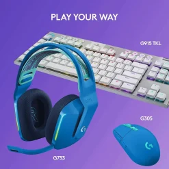 Discount Logitech G Series G733 Wireless Over-the-Ear Gaming Headset, Blue (981-000942)