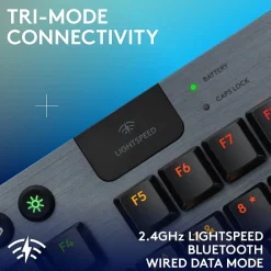 New Logitech G Series G915 X LIGHTSPEED TKL Wireless Clicky Gaming Keyboard, Black (920-012753)