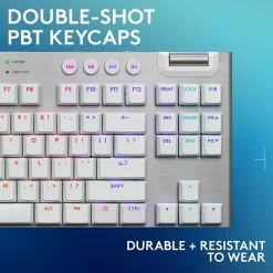 Hot Logitech G Series G915 X LIGHTSPEED TKL Wireless Tactile Gaming Keyboard, White (920-012732)
