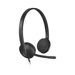 Online Logitech H340 Computer Headset, Over-the-Head, Black (981-000507)