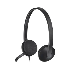 Online Logitech H340 Computer Headset, Over-the-Head, Black (981-000507)