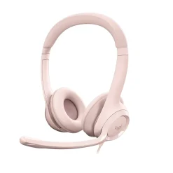 Discount Logitech H390 Noise Canceling Stereo Headset, (981-001280) Rose