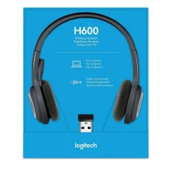 Best Logitech H600 Wireless Computer Headset, Over-the-Head, Black