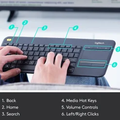 Discount Logitech K400 Plus Wireless Touch Keyboard, Dark Gray (920-007119)
