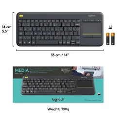 Discount Logitech K400 Plus Wireless Touch Keyboard, Dark Gray (920-007119)