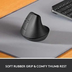 Discount Logitech Lift Left Wireless Left-Handed Optical USB Mouse, Graphite (910-006467)