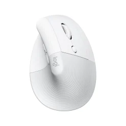 Logitech Lift Vertical Ergonomic Wireless Optical Mouse for Mac, (910-006471) White