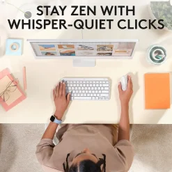 Logitech Lift Vertical Ergonomic Wireless Optical Mouse for Mac, (910-006471) White