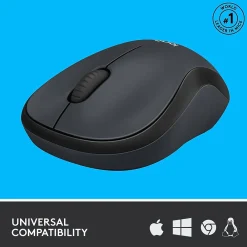 New Logitech M220 Silent Wireless Ambidextrous Optical Mouse, Graphite (910-006127)