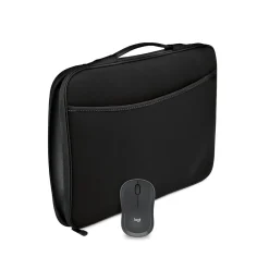 Discount Logitech M240 Silent Wireless Ambidextrous Optical Mouse with 16" Sleeve, Graphite (910-007142)