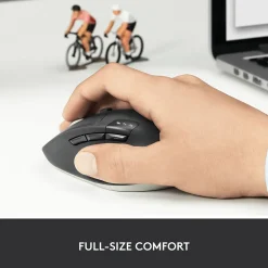New Logitech M720 TRIATHLON Wireless Ergonomic Optical Bluetooth & USB Mouse, Black (910-004790)