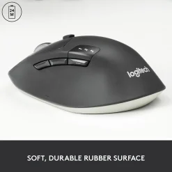 Logitech M720 TRIATHLON Wireless Ergonomic Optical Bluetooth & USB Mouse, Black (910-004790)