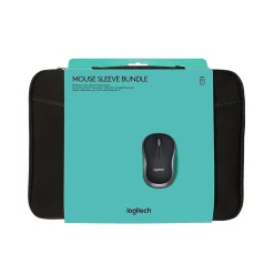 Online Logitech M185 Wireless Ambidextrous Optical Mouse with Laptop Sleeve, Black (910-004806)