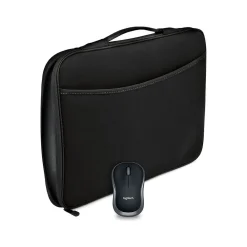 Online Logitech M185 Wireless Ambidextrous Optical Mouse with Laptop Sleeve, Black (910-004806)