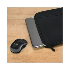 Online Logitech M185 Wireless Ambidextrous Optical Mouse with Laptop Sleeve, Black (910-004806)