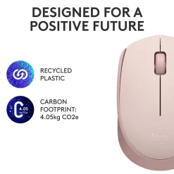 Discount Logitech M170 Wireless Ambidextrous Optical Mouse, Rose (910-006862)