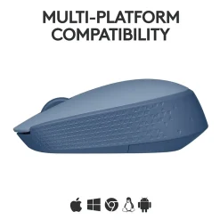 New Logitech M170 Wireless Ambidextrous Optical Mouse, Blue/Gray (910-006863)