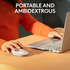 Clearance Logitech M170 Wireless Ambidextrous Optical Mouse, Off-White (910-006864)