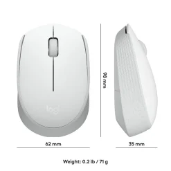 Clearance Logitech M170 Wireless Ambidextrous Optical Mouse, Off-White (910-006864)